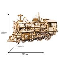 Detailed wooden train model for DIY craft, puzzle enthusiasts, and kids. Perfect for educational or decorative purposes, durable construction, and easy assembly. Ideal gift for train lovers and hobbyists.