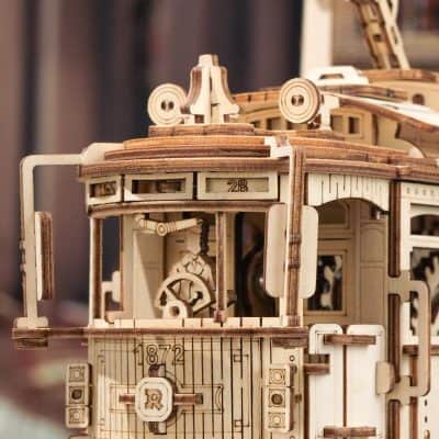 Intricate wooden optical illusion model demonstrating engineering precision and craftsmanship. Perfect for illusion enthusiasts and optical illusion displays.
