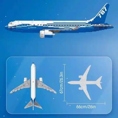 Detailed LEGO airplane model with realistic size dimensions, perfect for educational and decorative purposes, added to Monalisa Store's collection of premium building kits.