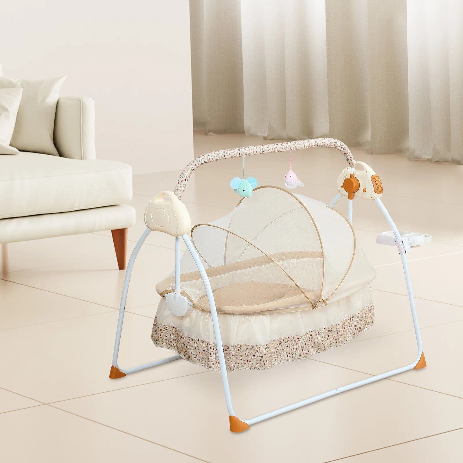Electric Baby Cradle with Bluetooth, Music & Bouncer - Image 3