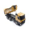 Detailed scale model of a construction dump truck, perfect for construction equipment enthusiasts and industry displays.