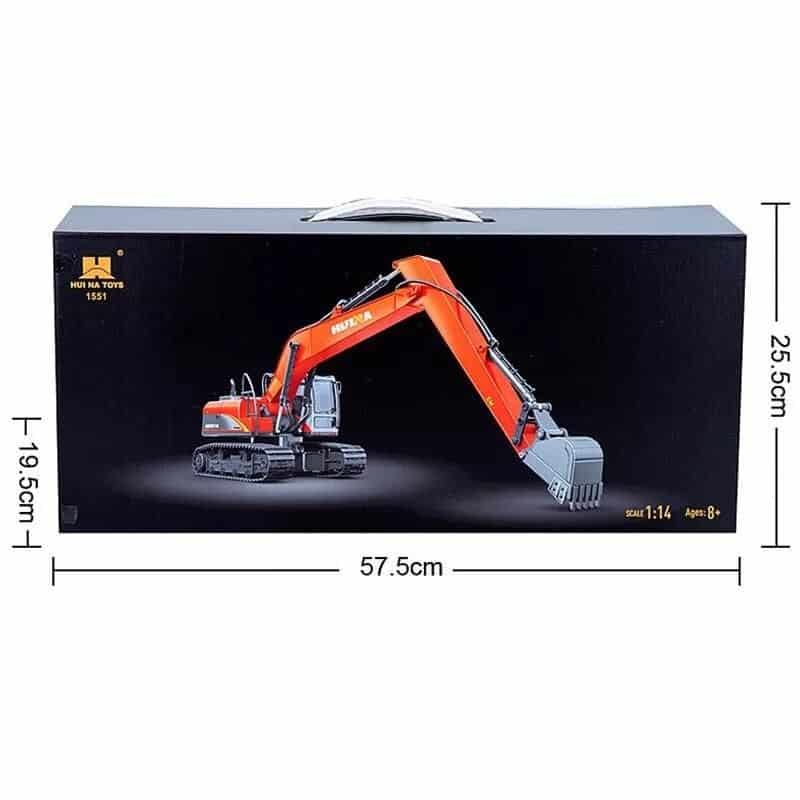 Detailed scale model of an orange construction excavator for kids and collectors. Perfect for homeschooling, educational play, and building motor skills.