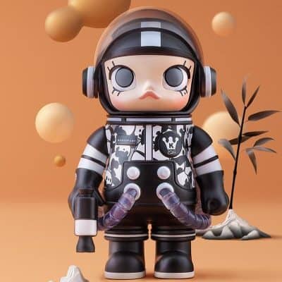 Cute astronaut toy figurine with space suit, helmet, and accessories, ideal for space-themed collectibles and toys. Perfect for kids' room decor or as a unique gift for space enthusiasts.