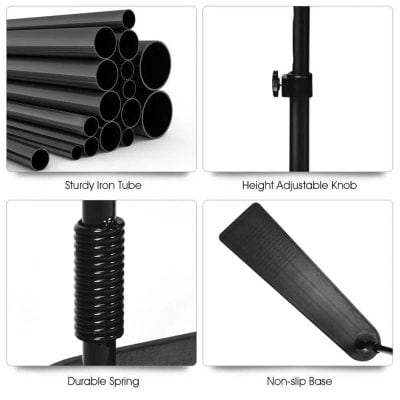 High-quality black iron tubes ideal for medical displays and industrial setups, ensuring durability and stability for optometry and medical equipment installations.