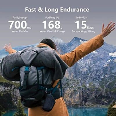 Durable, large-capacity water bottles perfect for hiking and backpacking. Stay hydrated with 168oz of water, offering long-lasting endurance to fuel outdoor adventures.