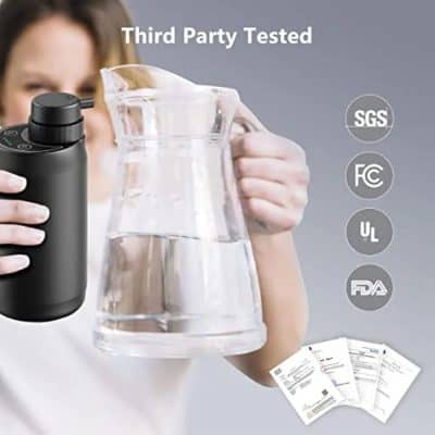 Advanced third-party tested water purifier for clean drinking water, SGS, FCC, UL, and FDA certified. Perfect for home and office use, ensuring pure water for your family.