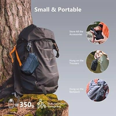 Durable, portable hiking bag for accessories, trousers, and essentials. Weighs only 350g with multifunctional storage. Perfect for outdoor adventures, hiking, and everyday use.