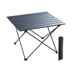 Lightweight foldable camping table for outdoor activities, picnics, and travel. Compact design with easy setup and included carrying bag for convenient transportation and storage.