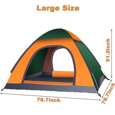 Durable large size camping tent, perfect for family outdoor adventures, with spacious interior and easy setup. Made for comfort and durability, suitable for all weather conditions.
