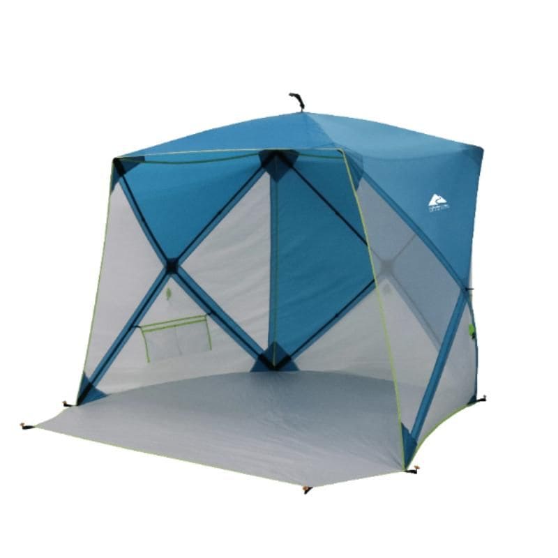 High-quality blue and white portable camping tent ideal for outdoor adventures, camping, and recreational trips with UV protection and waterproof features.
