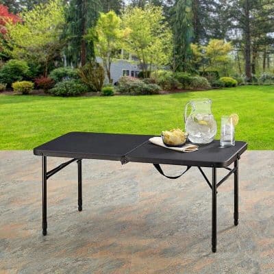 Versatile outdoor folding table ideal for picnics, camping, and garden activities, featuring lightweight design and convenient setup for easy portability.