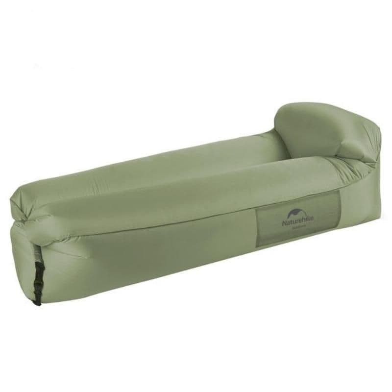 Portable inflatable lounger for outdoor relaxation and travel convenience, great for camping, beaches, and leisure activities, providing comfort and support during outdoor adventures.