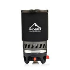 Compact outdoor camping stove for backpacking, hiking, and camping. Perfect for outdoor cooking with portable design and high efficiency for camping trips.