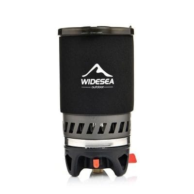 Compact outdoor camping stove for backpacking, hiking, and camping. Perfect for outdoor cooking with portable design and high efficiency for camping trips.