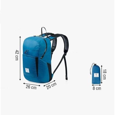 Durable travel eye gear backpack with protective case and adjustable straps.
