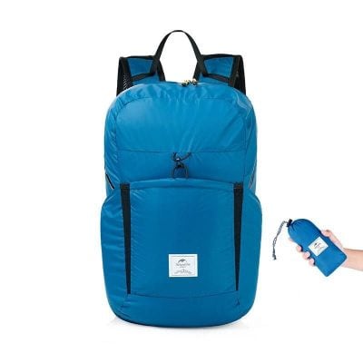 Durable blue travel and school backpack with multiple compartments, lightweight design, and ergonomic straps for comfortable carrying. Perfect for students and travelers.