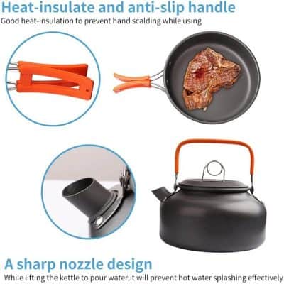 Ergonomic heat-insulation handle for safe cooking, prevents hand scalding, ideal for kitchen use.