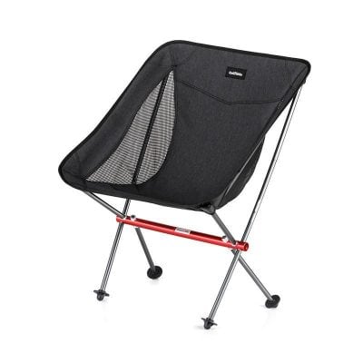 Lightweight outdoor camping chair with breathable mesh seat for comfort and portability. Ideal for travel, picnics, and outdoor activities. Durable construction with foldable design for easy storage.