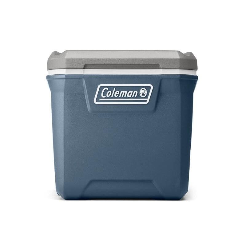 Durable Coleman cooler for outdoor use and food storage, ideal for camping, picnics, and travel. Keeps food and beverages cold for extended periods with sturdy insulation.