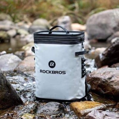 Versatile ice cooler backpack, perfect for camping, hiking, trekking, fishing, and outdoor adventures. Keep food and beverages fresh with this insulated, waterproof cooler bag by Rockbros.