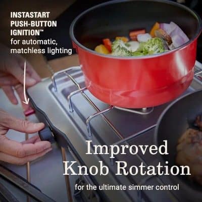 Enhanced knob rotation for better control in cooking appliances.