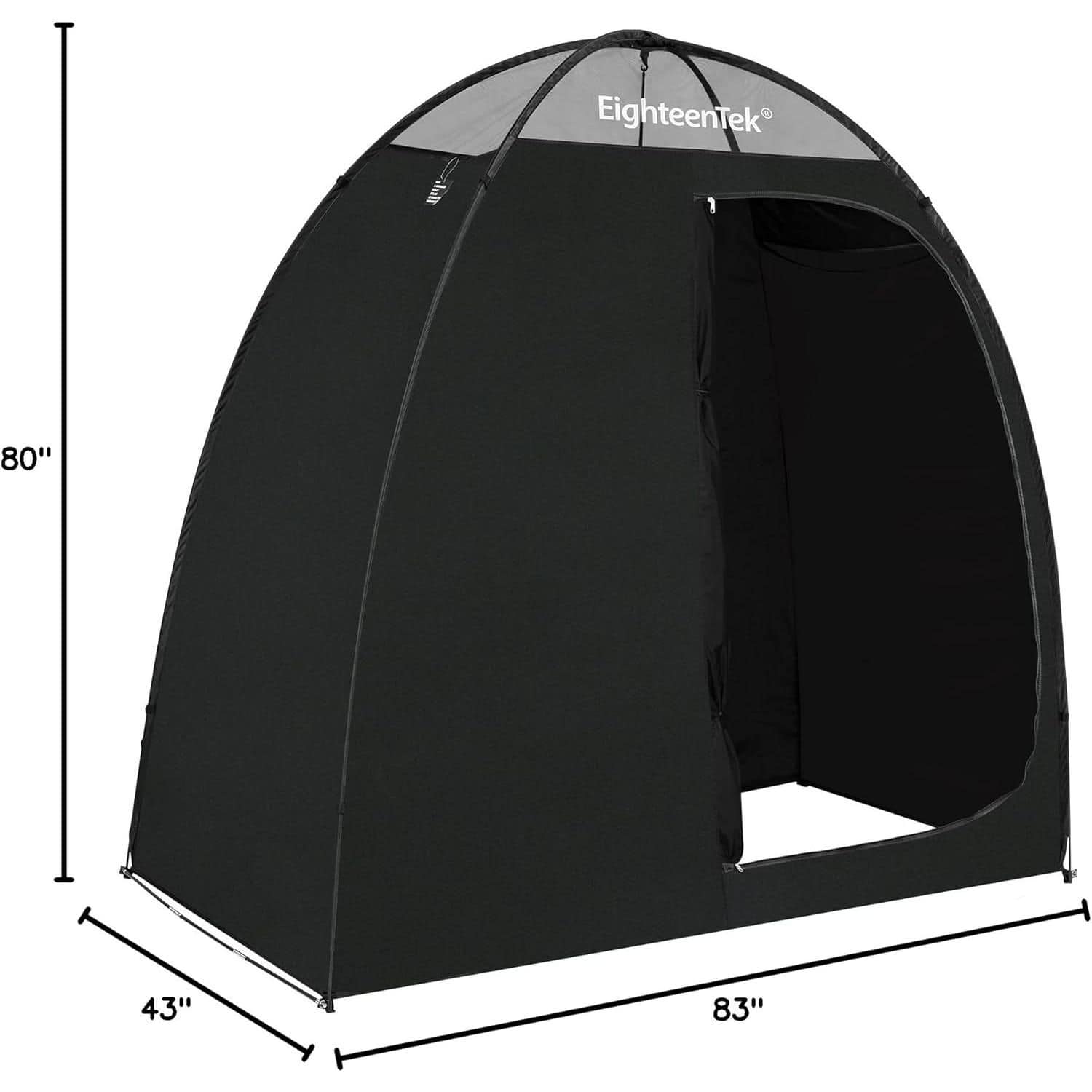 Lightweight black camping tent with easy setup, ideal for outdoor camping, hiking, and travel adventures. Features spacious interior and durable weather-resistant fabric.