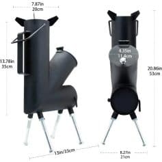 Sturdy black telescope stand with adjustable tripod for optimal viewing, ideal for amateur astronomers and stargazing enthusiasts. Compact design with precise measurements.
