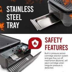 Stainless steel tray for BBQ grills and appliances, durable and easy to clean, perfect for Monalisa Medical products.