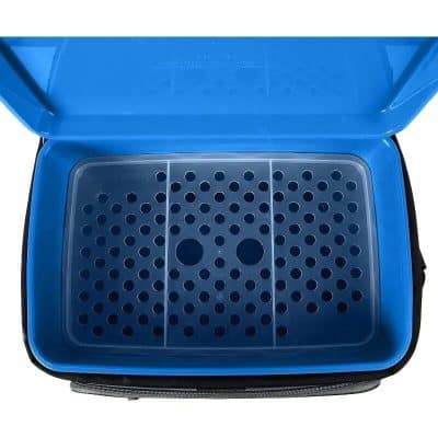 Versatile blue storage case for optical and medical tools, featuring ventilated compartments for organization and safety in healthcare settings. Perfect for maintaining hygiene and easy access.