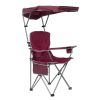 Durable maroon portable beach chair featuring adjustable canopy, foldable design, and comfortable seating ideal for outdoor relaxation, picnics, and beach days.