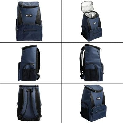 Durable blue school backpack with multiple compartments for easy organization, perfect for students and educators.