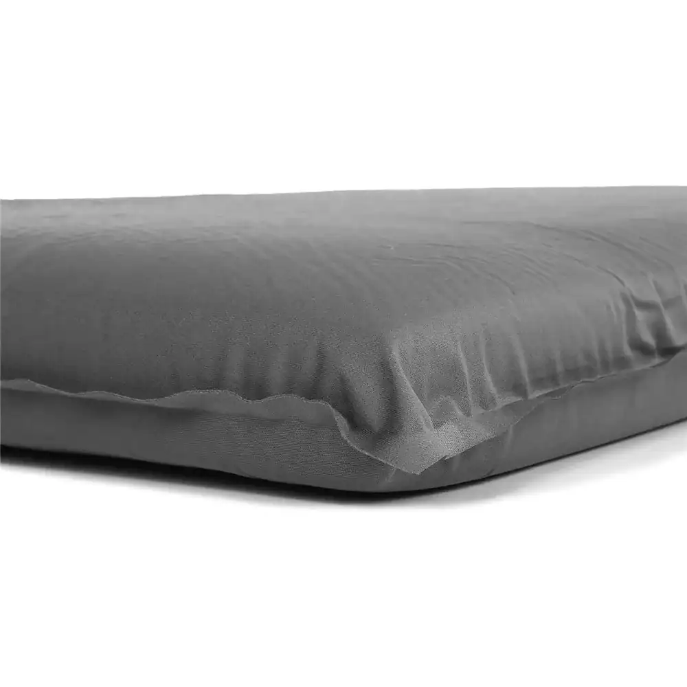 Comfortable grey pillow perfect for sleep and relaxation, designed to provide ultimate support and softness for a restful night's sleep. Ideal for home, office, and travel use.