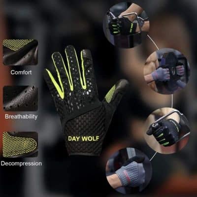 Highly functional workout and gym gloves for improved grip and protection.