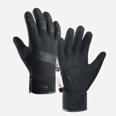 High-quality black tactile gloves for touchscreen devices, ideal for outdoor activities and work protection, available at Monalisa Store.