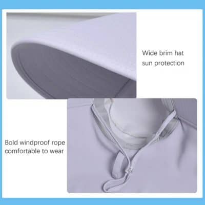 Wide brim sun hat with UV protection for optimal sun shielding and outdoor styling. Perfect for daily outings, beach days, or gardening to keep your face and neck protected from harmful rays.