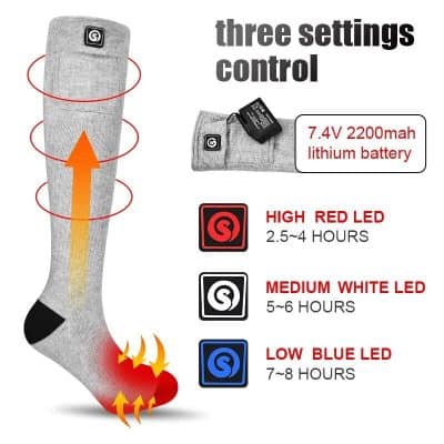 Alternative view of Rechargeable Thermal Cycling & Skiing Heated Socks for Winter Outdoor Activities