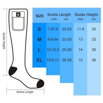 Comfortable and accurate sizing for various foot measurements. Perfect for ensuring proper fit and support with Monalisa Medical's premium socks.