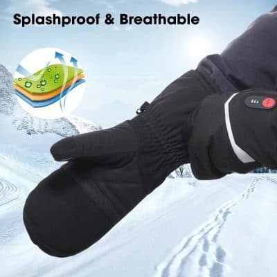 High-quality, waterproof snow gloves designed for winter outdoor activities, offering maximum warmth, breathability, and splash-proof protection.