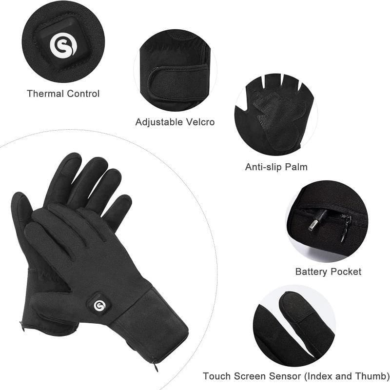 High-quality touchscreen gloves for optimal device use in cold weather. Features thermal control, adjustable velcro, anti-slip palm, battery pocket, and touch screen sensor for comfortable, versatile wear.