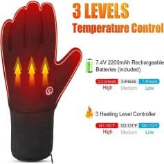 Hand Warmer with 3 Temperature Levels and Rechargeable Batteries.