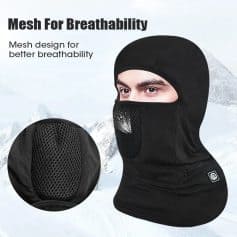 Highly breathable mesh design for comfortable wear and improved airflow in outdoor activities. Perfect for cold weather and active lifestyles.