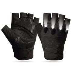 High-quality black sports gloves for cycling, fitness, or outdoor activities with breathable, durable material and ergonomic design. Perfect for enhancing grip and comfort during workouts or sports.
