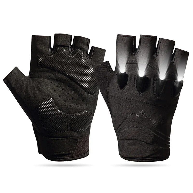 High-quality black sports gloves for cycling, fitness, or outdoor activities with breathable, durable material and ergonomic design. Perfect for enhancing grip and comfort during workouts or sports.