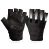 High-quality black fitness gloves with grip-enhancing textures, perfect for weightlifting, cycling, and gym workouts. Durable and comfortable for optimal hand protection and performance.