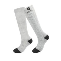 Comfortable unisex gray socks with reinforced black toe and heel, perfect for everyday wear and sports. Designed for durability and style, ideal for men and women.