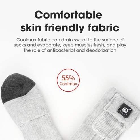 High-quality, skin-friendly socks with Coolmax fabric for optimal moisture-wicking and comfort, ideal for everyday wear and enhanced foot health.