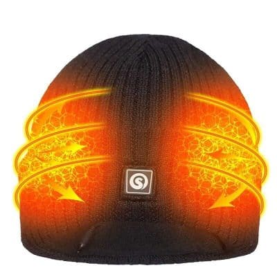 Heated beanie for warmth, comfort, and outdoor activity. Features rechargeable battery, ergonomic design, and stylish appearance. Perfect for cold weather, hiking, skiing, and winter sports.