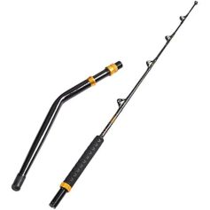 High-quality fishing rod with flexible shaft, durable grip, and multiple line guides for smooth casting, ideal for freshwater and saltwater fishing enthusiasts.
