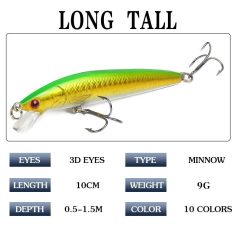 High-quality fishing lure with 3D eyes, vibrant color options, and durable design, perfect for freshwater and saltwater fishing enthusiasts.