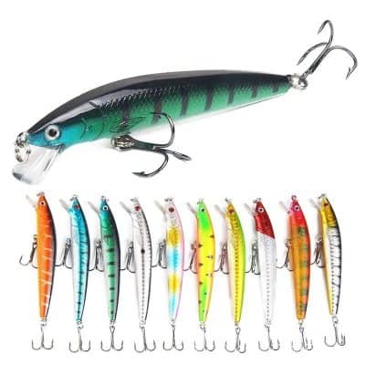 Ultra-realistic fishing lures for freshwater and saltwater fishing, including crankbaits, diving lures, and trolling baits for anglers.
